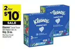 Dollar General Kleenex Facial Tissue offer