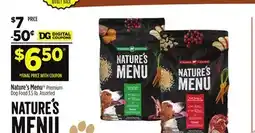 Dollar General Nature's Menu Premium Dog Food offer