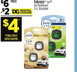 Dollar General Febreze Car Air Freshener offer
