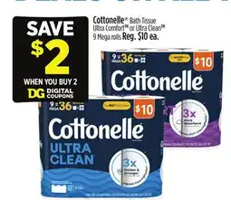 Dollar General Cottonelle Bath Tissue Ultra Comfort TM or Ultra Clean offer