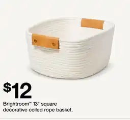 Target Brightroom 13 square decorative coiled rope basket offer