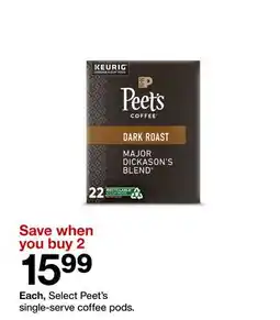 Target Select Peet's single-serve coffee pods offer
