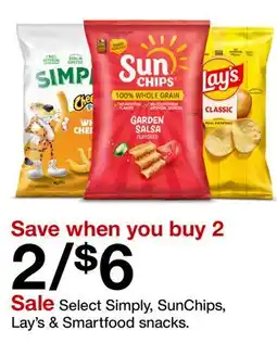 Target Select Simply, SunChips, Lay's & Smartfood snacks offer
