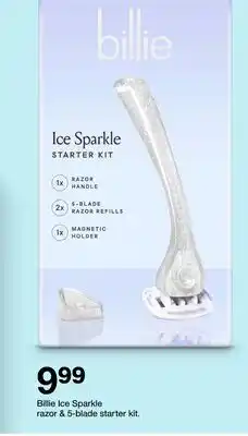 Target Billie Ice Sparkle razor & 5-blade starter kit offer