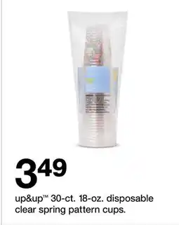 Target up&up 30-ct. 18-oz. disposable clear spring pattern cups offer