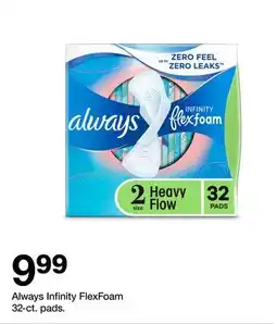 Target Always Infinity FlexFoam 32-ct. pads offer