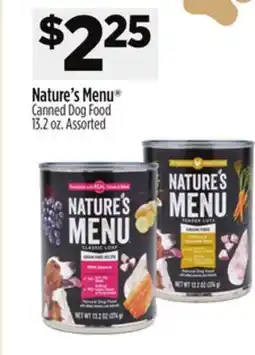 Dollar General Nature's Menu Canned Dog Food offer