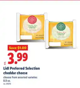 Lidl Lidl Preferred Selection cheddar cheese offer
