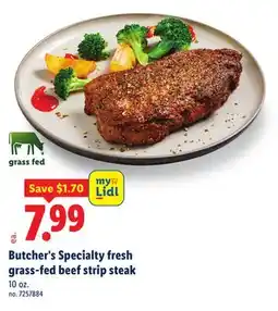 Lidl Butcher's Specialty fresh grass-fed beef strip steak offer