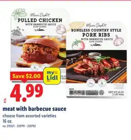 Lidl meat with barbecue sauce offer