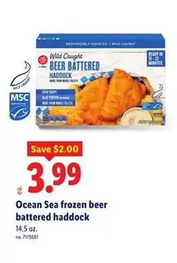 Lidl Ocean Sea frozen beer battered haddock offer