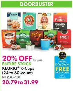 Boscov's KEURIG K-Cups (24 to 60-count) offer