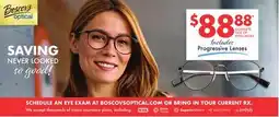 Boscov's COMPLETE PAIR OF EYEGLASSES offer