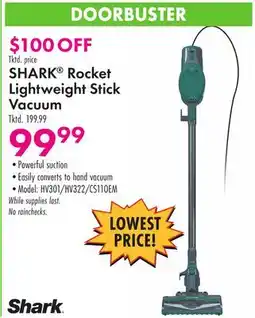 Boscov's SHARK Rocket Lightweight Stick Vacuum offer