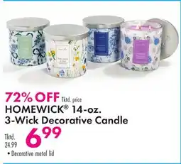 Boscov's HOMEWICK 14-oz. 3-Wick Decorative Candle offer