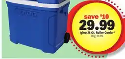 Meijer Igloo 28 Qt. Roller Cooler offer