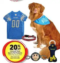 Meijer Licensed Team Sports Pet Products offer