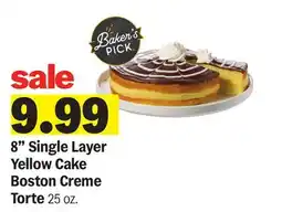 Meijer 8 Single Layer Yellow Cake Boston Creme Torte offer