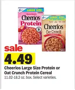 Meijer Cheerios Large Size Protein or Oat Crunch Protein Cereal offer