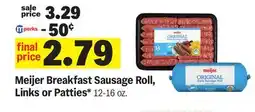 Meijer Meijer Breakfast Sausage Roll, Links or Patties offer