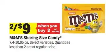 Meijer M&M'S Sharing Size Candy offer