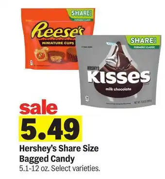 Meijer Hershey's Share Size Bagged Candy offer