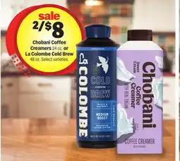 Meijer Chobani Coffee Creamers 24 oz. or La Colombe Cold Brew 48 oz offer