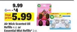 Meijer Air Wick Scented Oil Refills 4 ct. or Essential Mist Refills offer