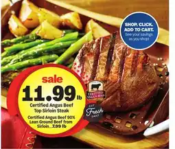 Meijer Certified Angus Beef Top Sirloin Steak offer