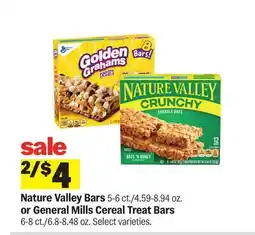 Meijer Nature Valley Bars 5-6 ct./4.59-8.94 oz. or General Mills Cereal Treat Bars 6-8 ct./6.8-8.48 oz offer