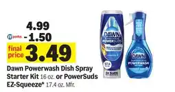 Meijer Dawn Powerwash Dish Spray Starter Kit 16 oz. or PowerSuds EZ-Squeeze* 17.4 oz. Mfr offer
