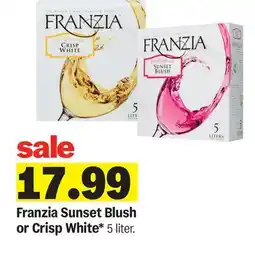 Meijer Franzia Sunset Blush or Crisp White offer