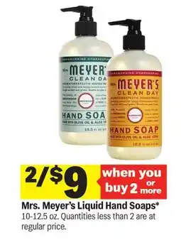 Meijer Mrs. Meyer's Liquid Hand Soaps offer