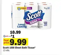 Meijer Scott 1000 Sheet Bath Tissue offer