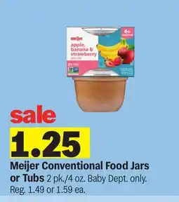 Meijer Meijer Conventional Food Jars or Tubs offer