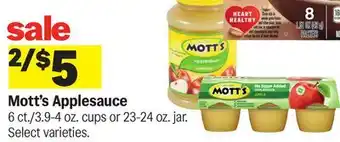 Meijer Mott's Applesauce offer