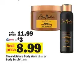 Meijer Shea Moisture Body Wash 18 oz. or Body Scrub* 12 oz offer