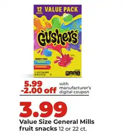 Hy-Vee Value Size General Mills fruit snacks offer