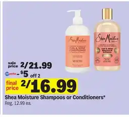 Meijer Shea Moisture Shampoos or Conditioners offer