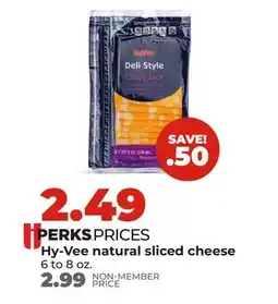 Hy-Vee Hy-Vee natural sliced cheese offer