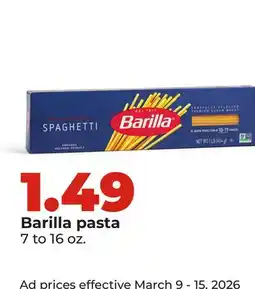 Hy-Vee Barilla pasta offer