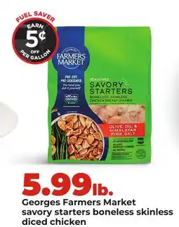 Hy-Vee Georges Farmers Market savory starters boneless skinless diced chicken offer