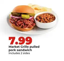 Hy-Vee Market Grille pulled pork sandwich offer
