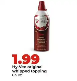 Hy-Vee Hy-Vee original whipped topping offer