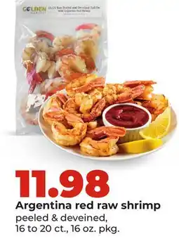 Hy-Vee Argentina red raw shrimp offer