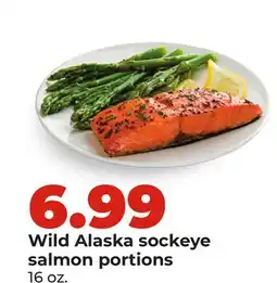 Hy-Vee Wild Alaska sockeye salmon portions offer