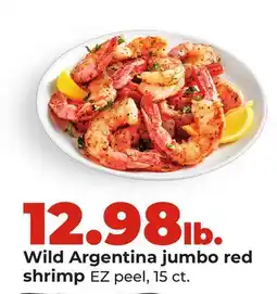 Hy-Vee Wild Argentina jumbo red shrimp EZ offer