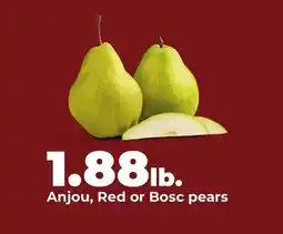 Hy-Vee Anjou, Red or Bosc pears offer