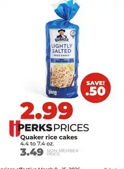 Hy-Vee Quaker rice cakes offer