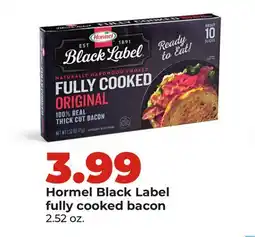 Hy-Vee Hormel Black Label fully cooked bacon offer